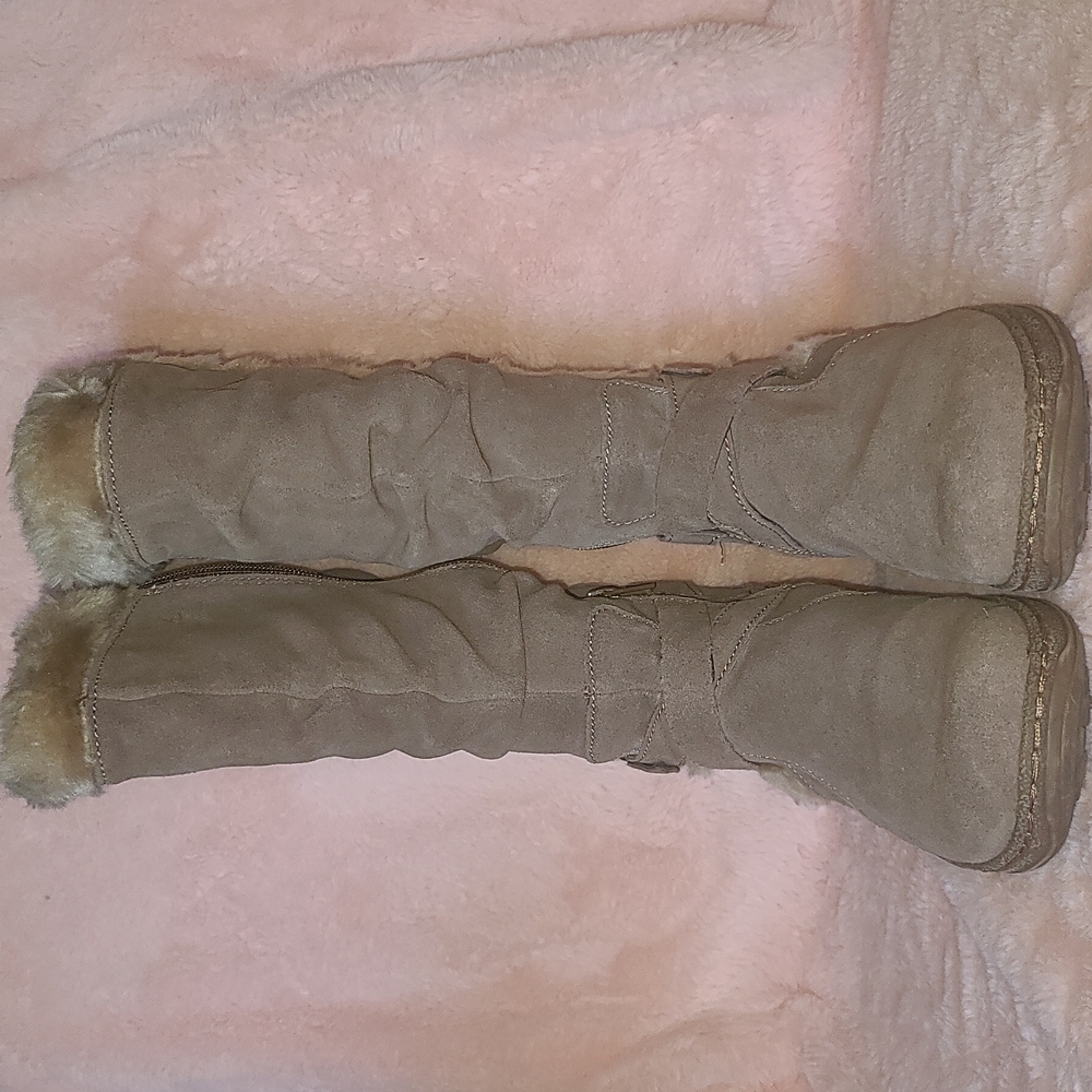 BareTraps | Shoes | Baretraps Emalyn Boots Womens Taupe Suede 7.5